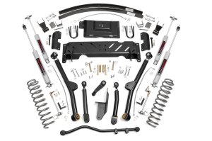 Jeep Cherokee Suspension Lift Kit - Rough Country - 4.5 Inch Lift Kit | Long Arm | RR AAL | NP231 - '84-'01